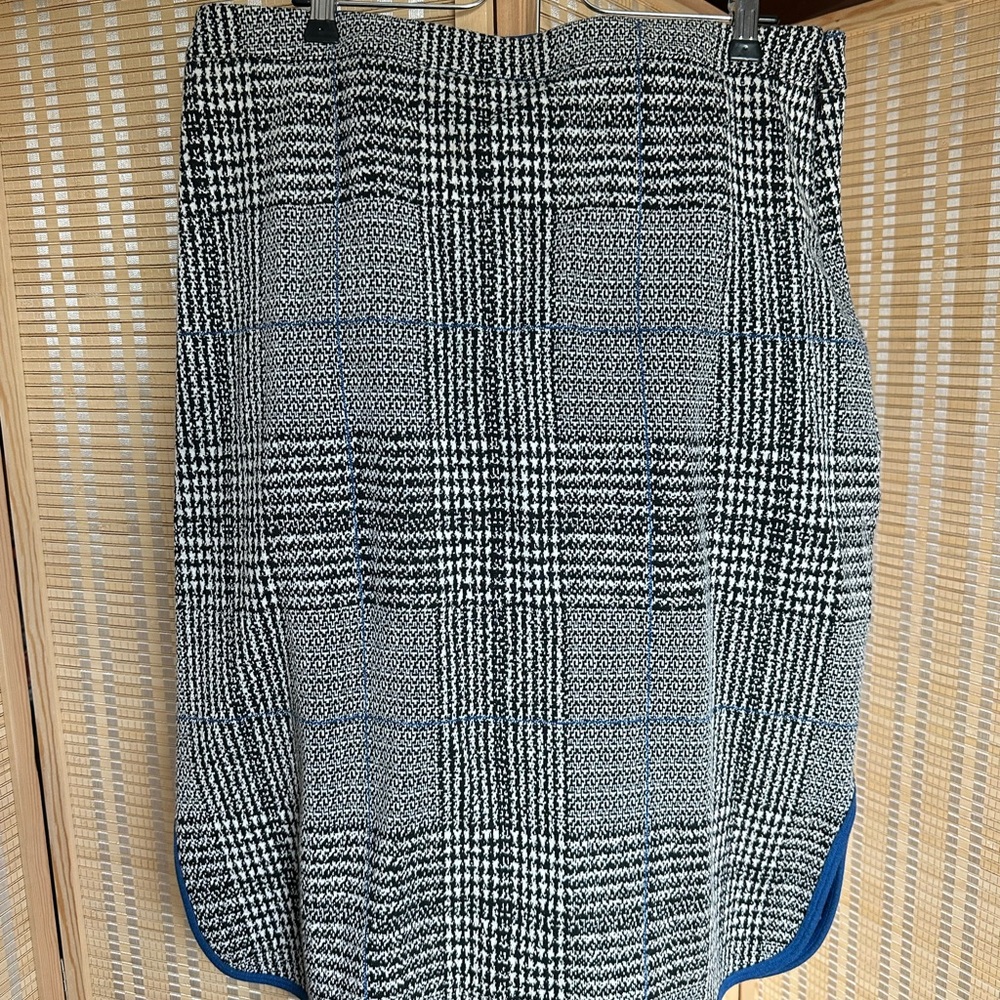 Maeve Anthropologie Black and White Asymmetrical Skirt